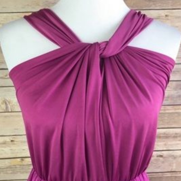 LHC couture Purple Cross Style Evening Dress NWT - Picture 3 of 8